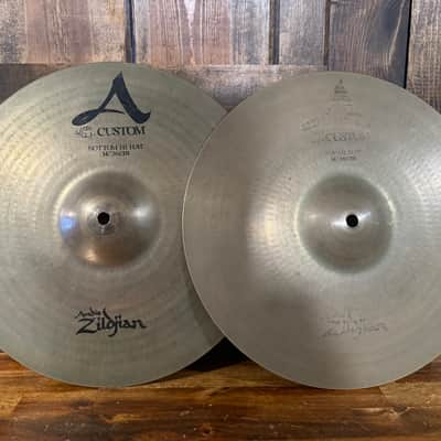 Zildjian 14" A Custom Hi-Hat Cymbals (Pair) image 1