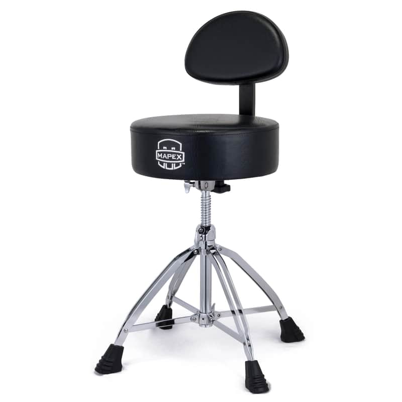 Mapex T870 Drum Stool - Round Seat w/ Backrest image 1