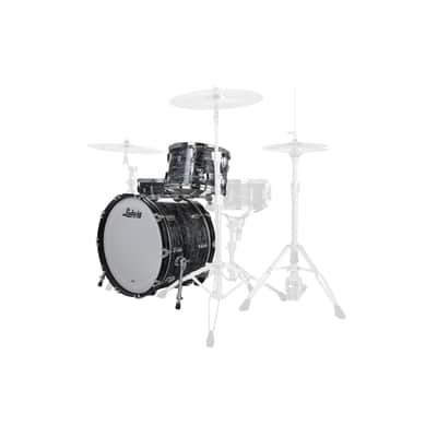 Ludwig L7342AX1QWC Classic Oak Fab (3pc) Shell Pack - 22, 16, 13 - Vintage Black Oyster image 2