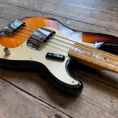 2011 Fender American Vintage '57' Precision Bass in Sunburst finish & case image 18