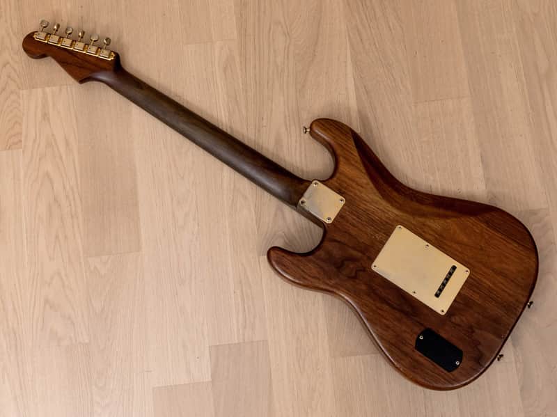 1980s Moon Custom Guitars S-Style Walnut & Ebony Superstrat w