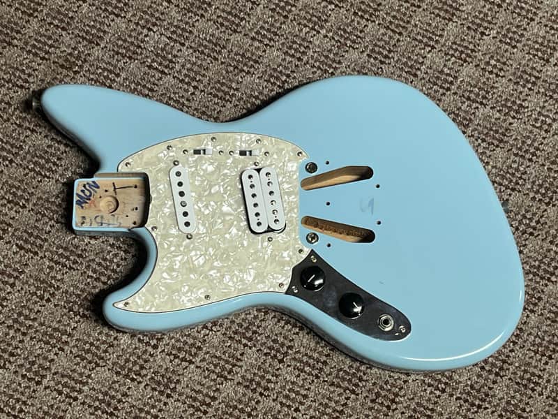 Fender Cobain Jagstang guitar loaded body blue lefty lefthanded