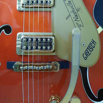 1989 Gretsch 6120W Nashville Chet Atkins Western Orange w/ FilterTrons & Case image 2