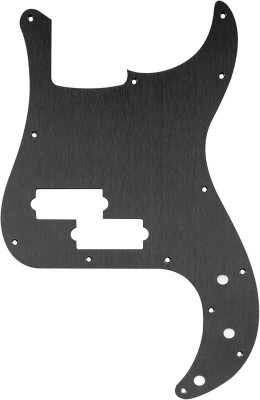 Ultra 13 Holes Anodized Aluminum P-Bass Pickguard for American Fender Standard Precision Bass, Black image 1
