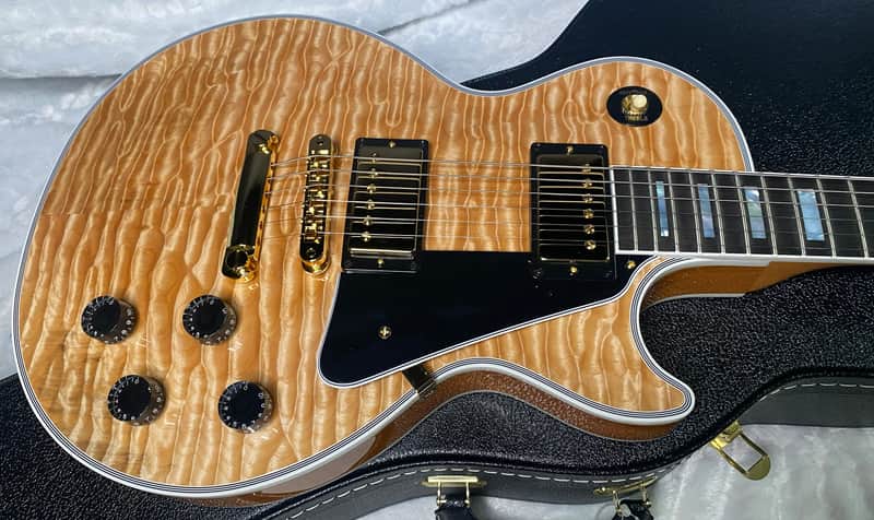 NEW! Gibson Dealer Select Custom Shop Les Paul Custom AAAAAAA Quilt - 7AQ! - Natural - SO MUCH DEPTH and MOVEMENT! - 9.7 lbs - Authorized Dealer - G07564 image 1
