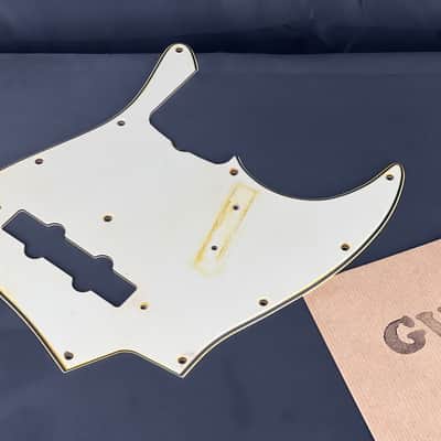 General Vintage Tone Pre CBS Nitrate celluloid pickguard for Jazzbass ®️ Aged Nitro Mint green ni image 2