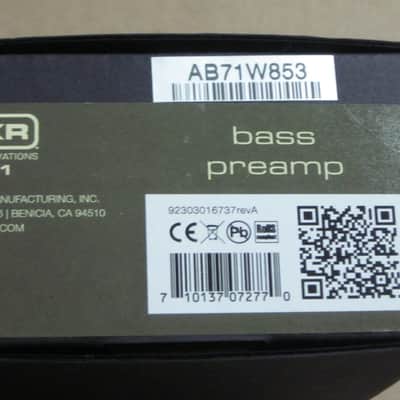 rarely handled, near A+ MXR EMPTY BOX ONLY for M81 Bass Preamp (NO pedal / NO paperwork) from mid 2010s to 2020s - BOX: Black Cardboard / LABEL: Dark Olive Green & Cream / GRAPHIC: Silver image 20