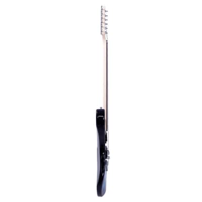 Lightning Style Electric Guitar with Cord/Strap/Bag/Plectrums Black & Dark Blue 2020s image 4