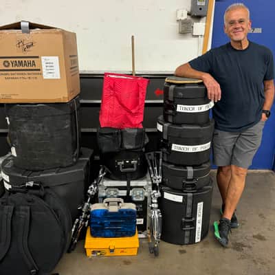 David Garibaldi’s Tower of Power, 2009 Yamaha Phoenix PHX 5-Piece Drum Set, Complete Rack and Hardware, Signed, Extras, Authenticated! image 13
