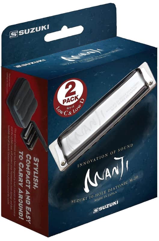 Suzuki M-20-LP 2 Piece Manji Harmonica Set w/Carrying Case