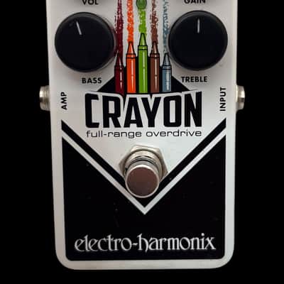 Electro-Harmonix Crayon 69 Full-Range Overdrive 2015 - Present - White with Vertical Crayons X7553 image 1