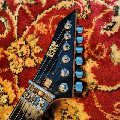 2009 ESP Maverick MV 27 frets, SADO CUSTOM SHOP Factory, Black & Red Sparkle Flake, MIJ JAPAN image 3
