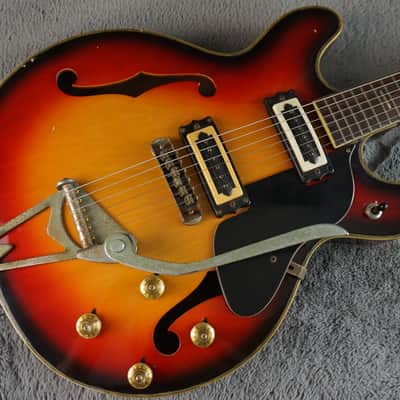 Firstman Semi Hollow Body 1960s rare - Sunburst Japan image 6