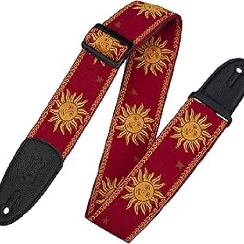 Levy’s Leather’s Jacquard Weave Sun Design, RED MPJG-SUN-RED Blue