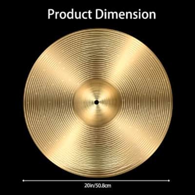 20" Ride Cymbal for Drum Set – Traditional Ride Cymbals with Clear Bell and Ping. Durable Drum Kit Cymbals for Beginners and Practice image 2