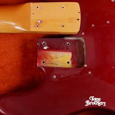 100% Original! 1965 Fender Jazz Bass - Candy Apple Red image 19