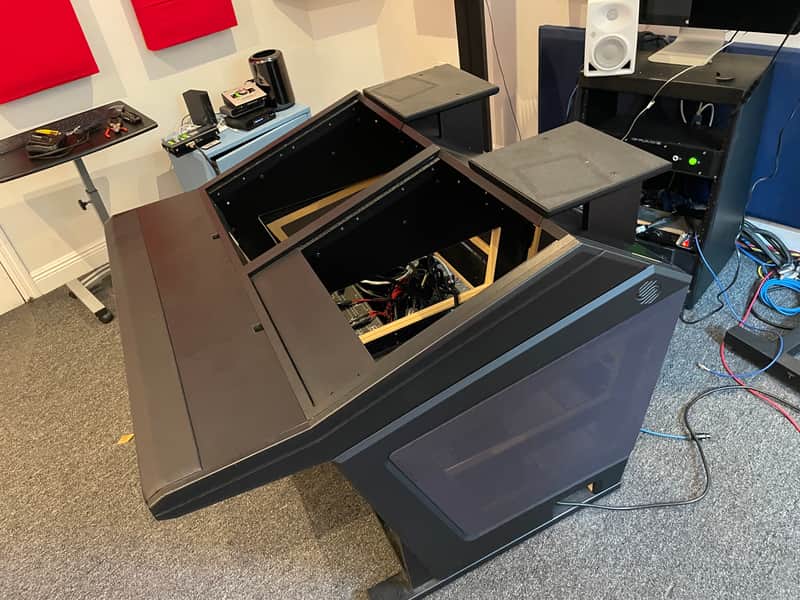 Sterling Modular Plan A Black 48U Studio Desk image 1