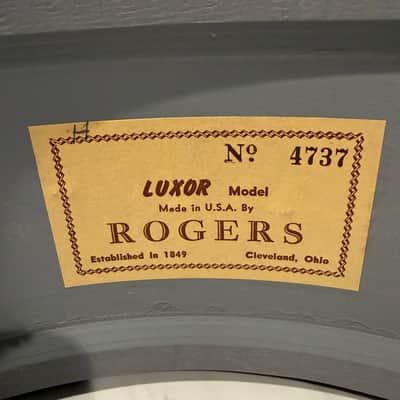 1960s Rogers Luxor 5” x 14” Snare Drum - Steel Grey Ripple image 3