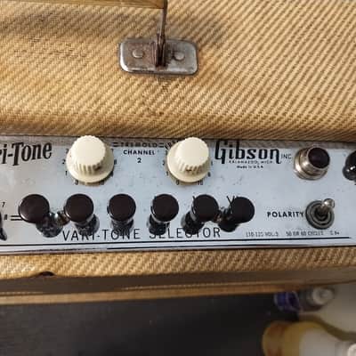 Vintage 1960 Gibson GA-80 Vari-Tone Amp - Tweed - Very Rare image 14
