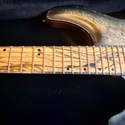Mayones Regius Core V24 6 - Master Grade Buckeye Burl Carved Top, 5A Pale Moon Ebony, Left-Handed, Lefty, LH, Left, RARE image 10