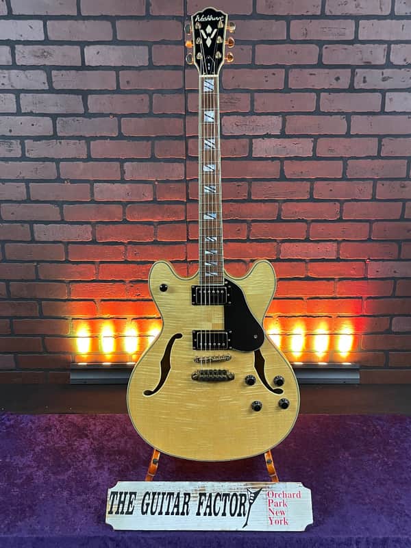 2005 Washburn HB35 Semi-Hollow Electric Guitar- Natural Gloss - w/ Hard Case image 1