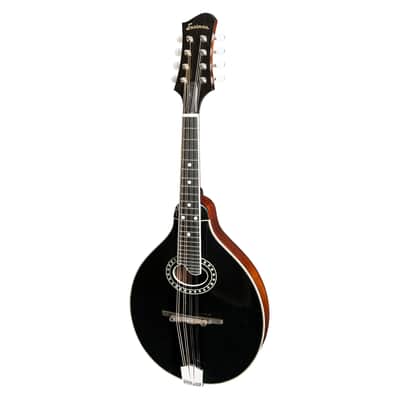 Eastman MD404 A-Style Mandolin with Oval Soundhole - Black image 1