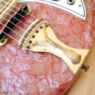 1959 Supro Belmont 1570 Vintage Electric Guitar Maroon Pearloid MOTS Valco USA image 9