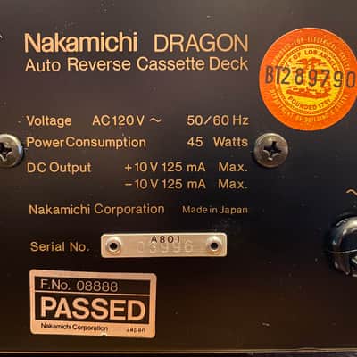 Nakamichi DRAGON Audiophile Auto Reverse Cassette Deck image 4