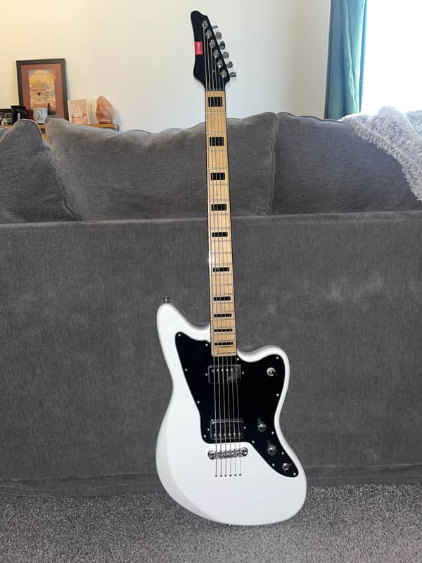 G4M 638 Baritone Electric Guitar - White | Reverb