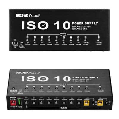 Mosky ISO 10 Isolated Output Guitar Bass Effect Pedal Power Supply 9V 12V 18V image 9