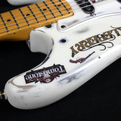 Custom Painted and Upgraded Ultra Rare (MIK) Mid 80's Arbor T-516 Guitar - Aged and Worn With Custom Graphics and Matching Pickguard image 17
