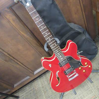 Oscar Schmidt Delta King OE-30/CH Semi-Hollow Body El Guitar With Original Gig Bag image 2