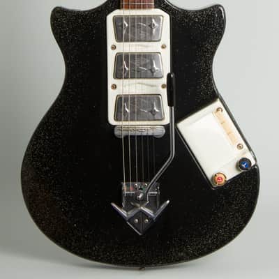 Wandre  Roby Semi-Hollow Body Electric Guitar (1962), black tolex hard shell case. image 3
