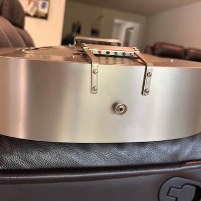 Gretsch G9201 Honey Dipper Round-Neck Brass Body Biscuit Cone Resonator Guitar 2010s - Shed Roof image 12