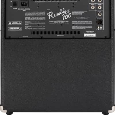 Fender Rumble 100 V3 - 100 Watt 1x12 Combo Bass Guitar Combo Amplifier - NEW image 3