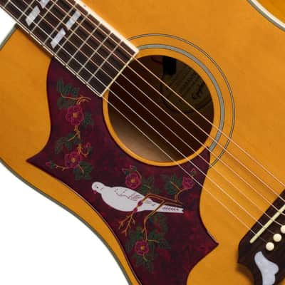 Epiphone Dove Studio Left-Handed Acoustic-Electric Guitar w/ Gig Bag - Antique Natural image 4