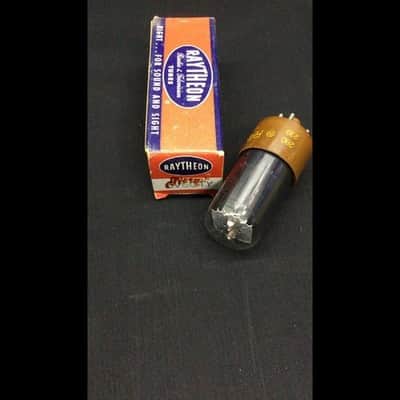 NOS NIB Raytheon 6V6GTY (6V6GT) Brown Base Vintage Amplifier VACUUM TUBE C.9574 image 3