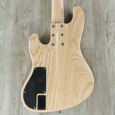 Mayones Jabba Custom 5 5-String Bass, Amber Burst, Birdseye Maple Fretboard image 6
