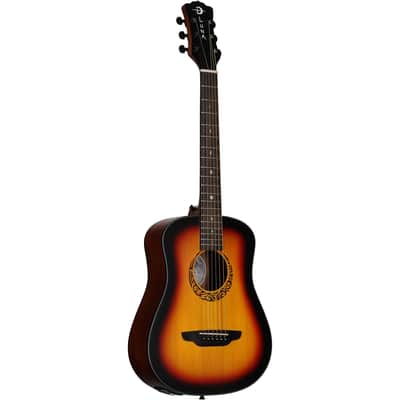 Luna Safari Tribal Travel Acoustic-Electric Guitar, Left-Handed (with Gig Bag) image 6