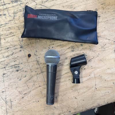 Vintage Shure SM58 Dual Impedance 50 & 150 OHMS Unidirectional Dynamic Mic Microphone with Clip & Bag Made in the USA image 1