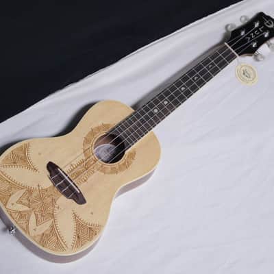 Luna Uke Sahara Spruce concert Ukulele new w/ Gig Bag, Strap, & Tuner image 3