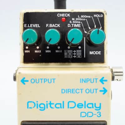 Boss DD-3 Digital Delay Long Chip 1987 Made in Japan Blue Label Guitar Effect Pedal 760700 image 3