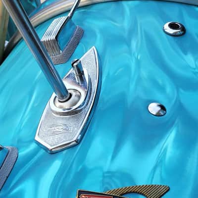 Trixon Luxus 3pc Drum Set 1960’s  - Aquamarine Satin Flame image 5