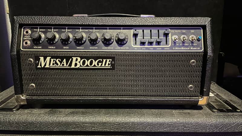 Mesa Boogie Mark III Simul-Class 3-Channel 75-Watt Guitar Amp Head 1987 - Red Stripe image 1