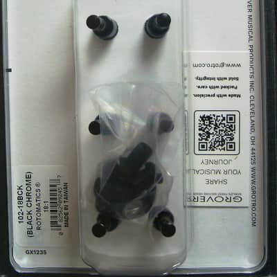 Grover 102-18BCK  Rotomatic Tuners 3 +3 Black Chrome Finish image 4