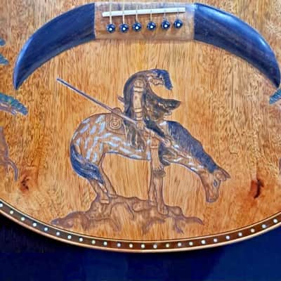 Blueberry Handmade Grand Concert Acoustic Guitar Native American Motif image 8