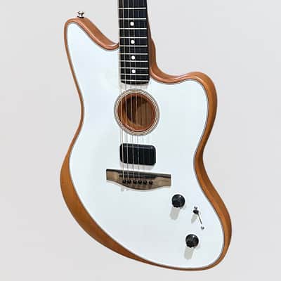 Fender American Acoustasonic Jazzmaster Acoustic-Electric Guitar - Arctic White image 3