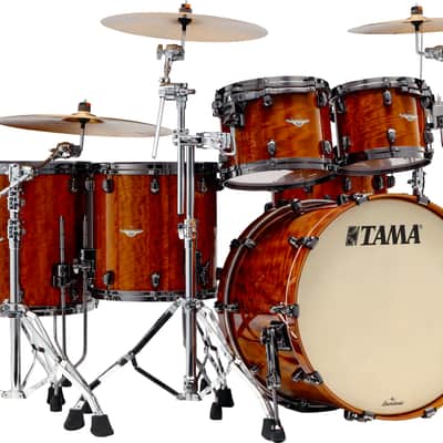 ~LIMITED EDITION~ Tama Starclassic Bubinga 5-Piece 10/12/14/16/22 Drum Kit Set in Figured Gloss African Cherry with Black Nickel Hardware *IN STOCK* image 1