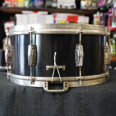 Vintage 1950s Ludwig & Ludwig USA Maple/Poplar 6.5x14" Snare Drum - Black Lacquer Finish image 12