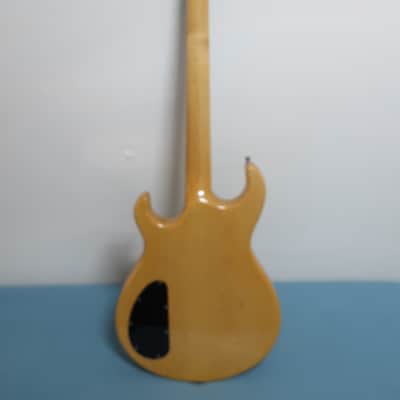 Vintage 1980s USA Carvin LB-50 Stereo 4 String Natural Guitar With Rare Charvel Tweed Case Very Clean image 12